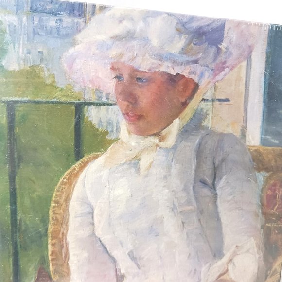 Fine Art Puzzle Mary Cassatt Susan on a Balcony Holding a Dog 500+ pcs NEW NIP - Picture 2 of 9